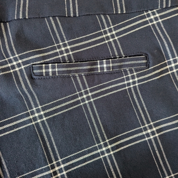 Soho Navy & White Plaid Pants – Women’s Size M #104 - Picture 4 of 5